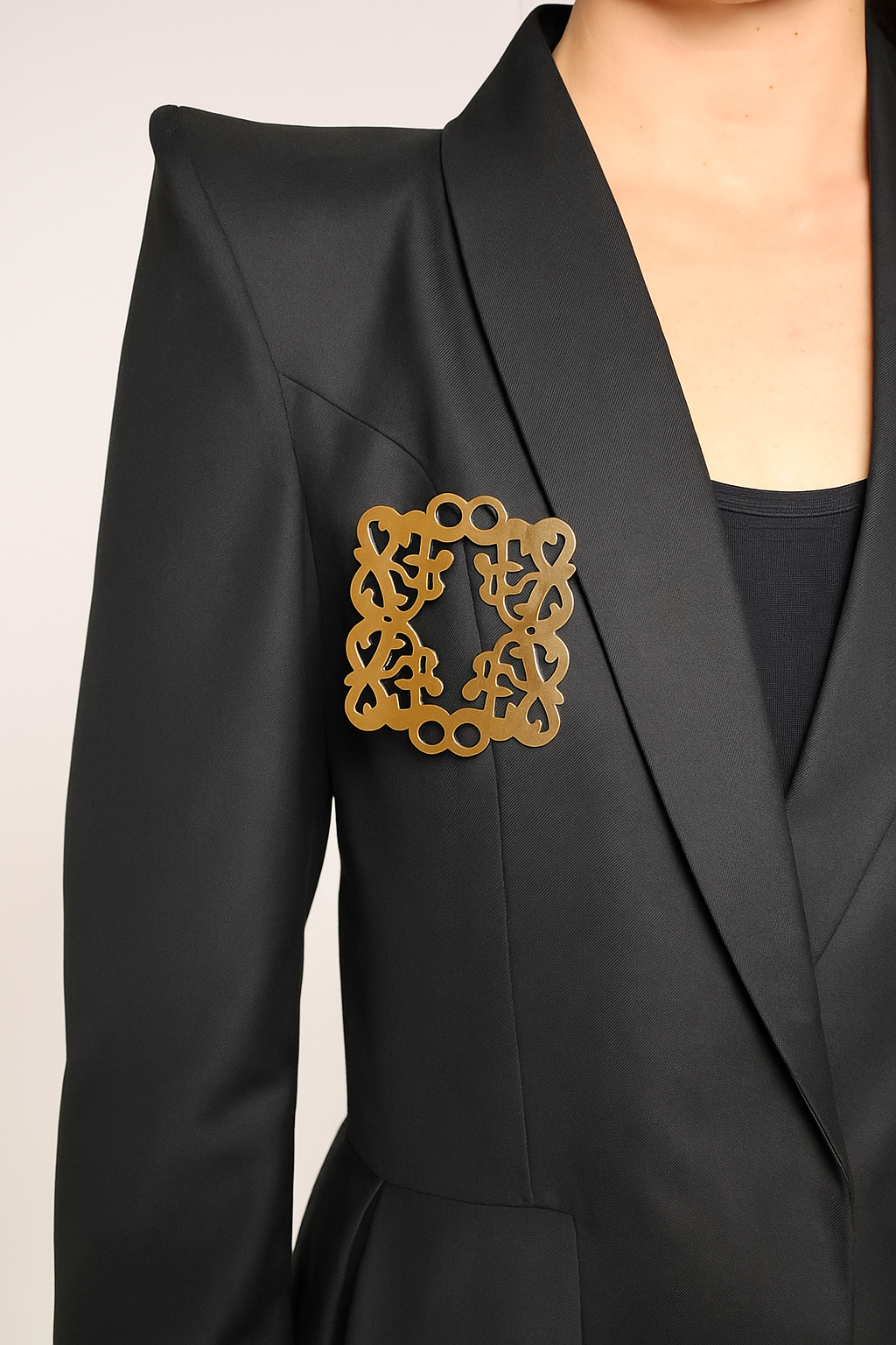 Signature Monogram Brooch