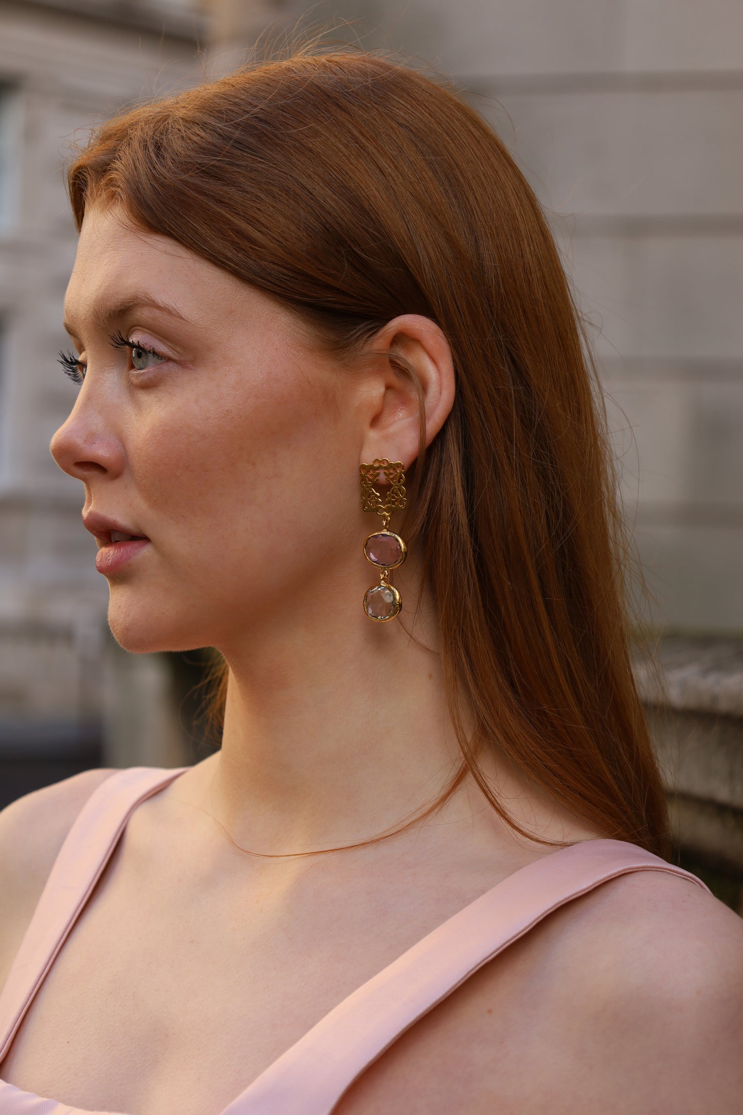 Blush Aura Duo Earrings