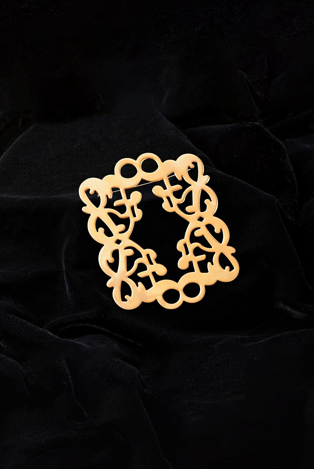 Signature Monogram Brooch