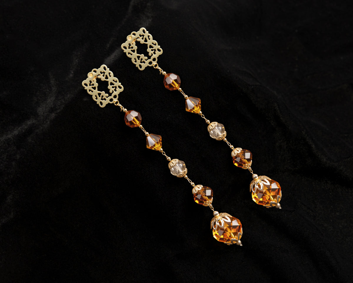 Caramel Crystal Earrings