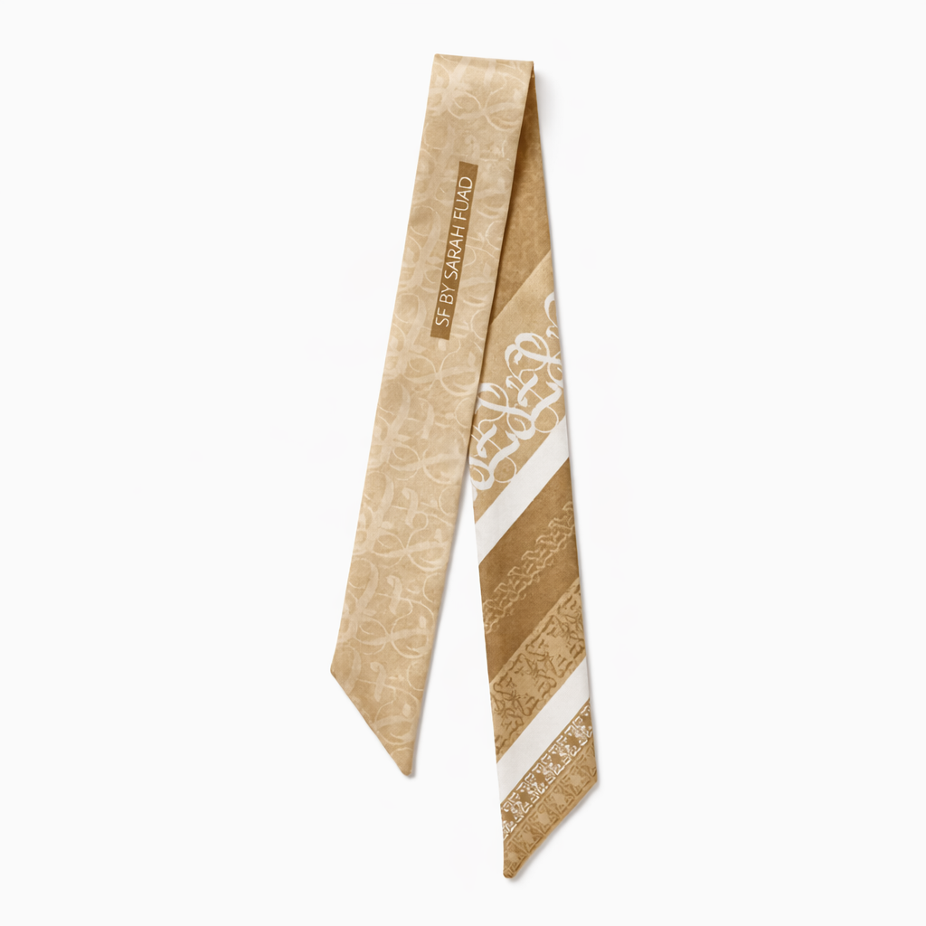 RIBBON GOLD MONO SCARF